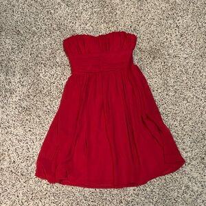 Johnny Martin Strapless Red Dress